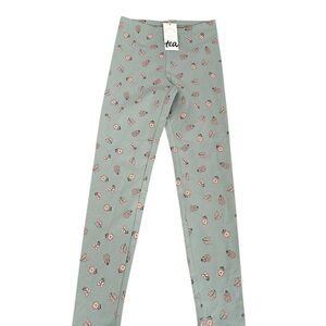 Tea Collection Kids Leggings - Sage with Floral Print